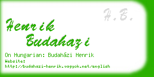 henrik budahazi business card
