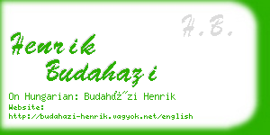 henrik budahazi business card